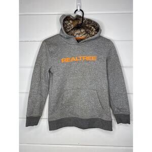 Realtree Hoodie Boys Medium Youth Camoflauge Camo Fleece Hood Hunting Casual